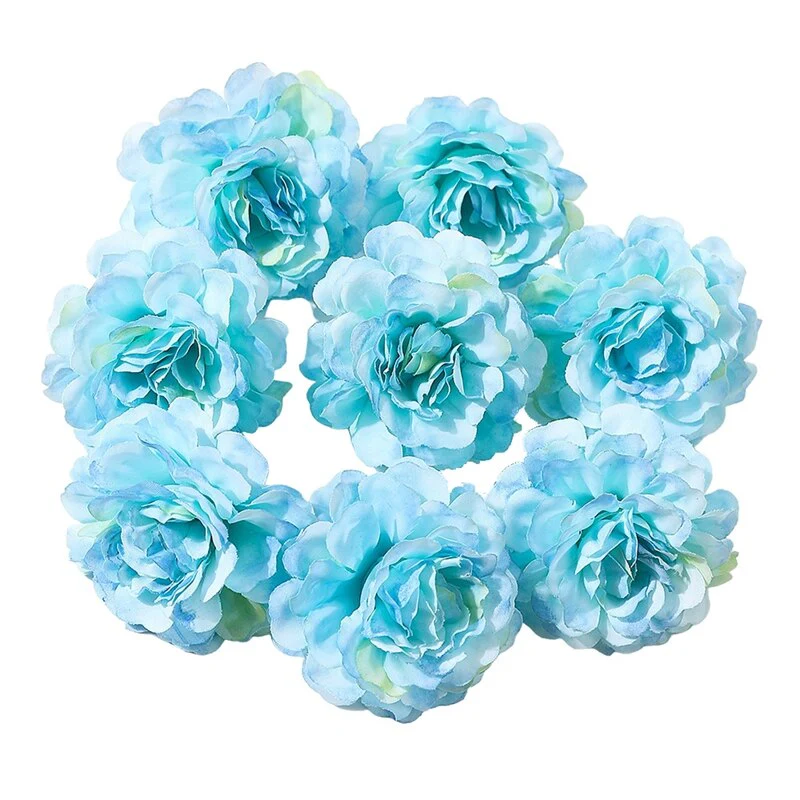 HULIANFU Silk Rose Artificial Flowers 5cm Fake Flowers Head For Home Decor Bedroom Wedding Marriage Decoration DIY Bride Wreath Accessory - Deanwangkt