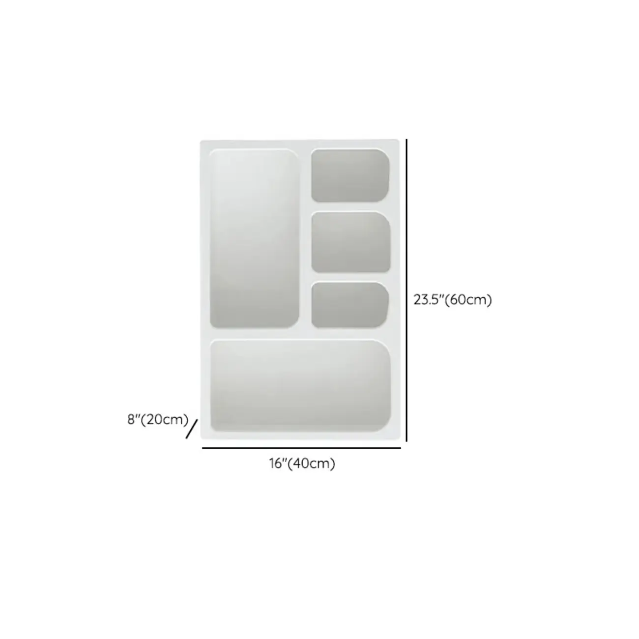 White Wooden Dining Hutch Display Cabinet with Shelves