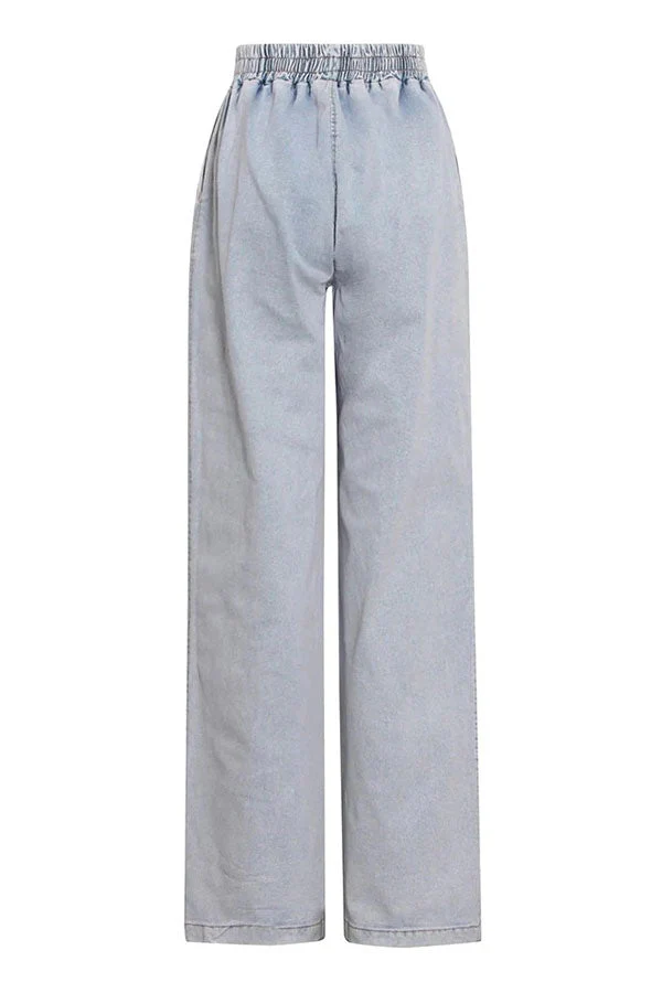 hulianfu Denim Girly Bandeau Pant Suit - Deanwangkt