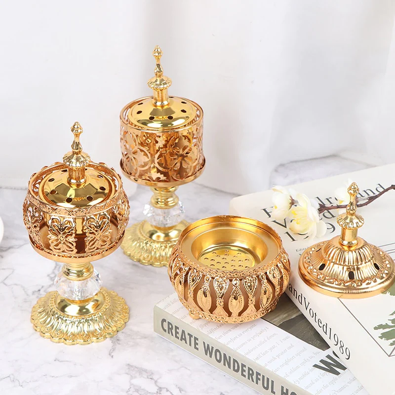 HULIANFU Middle East European Creative Lace Incense Burner Metal Craft Ornaments Incense Burner Spiritual Decor Incense Burner Arabic New - Deanwangkt
