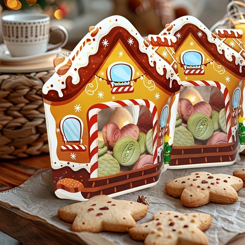 Christmas Treat Bags Set - 25/50pcs Cute Cartoon Self-Sealing Gift Bags for Snacks, Candy & Cookies - Perfect for Holiday Parties & Baking Essentials - Deanwangkt