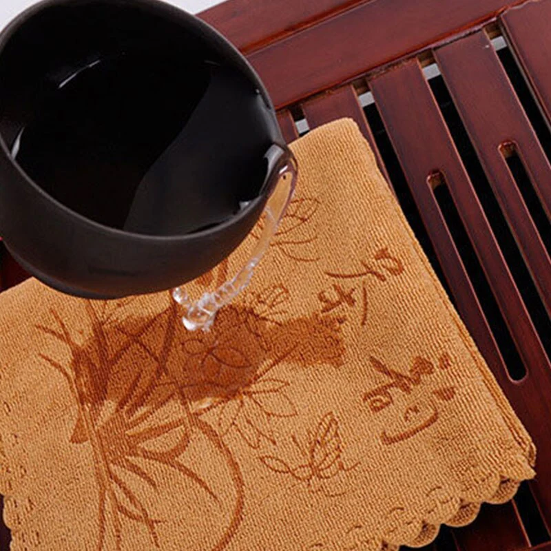 HULIANFU Superfine fiber tea towels absorbent strong kung fu tea towels high-grade tea cloth tea tools~ - Deanwangkt