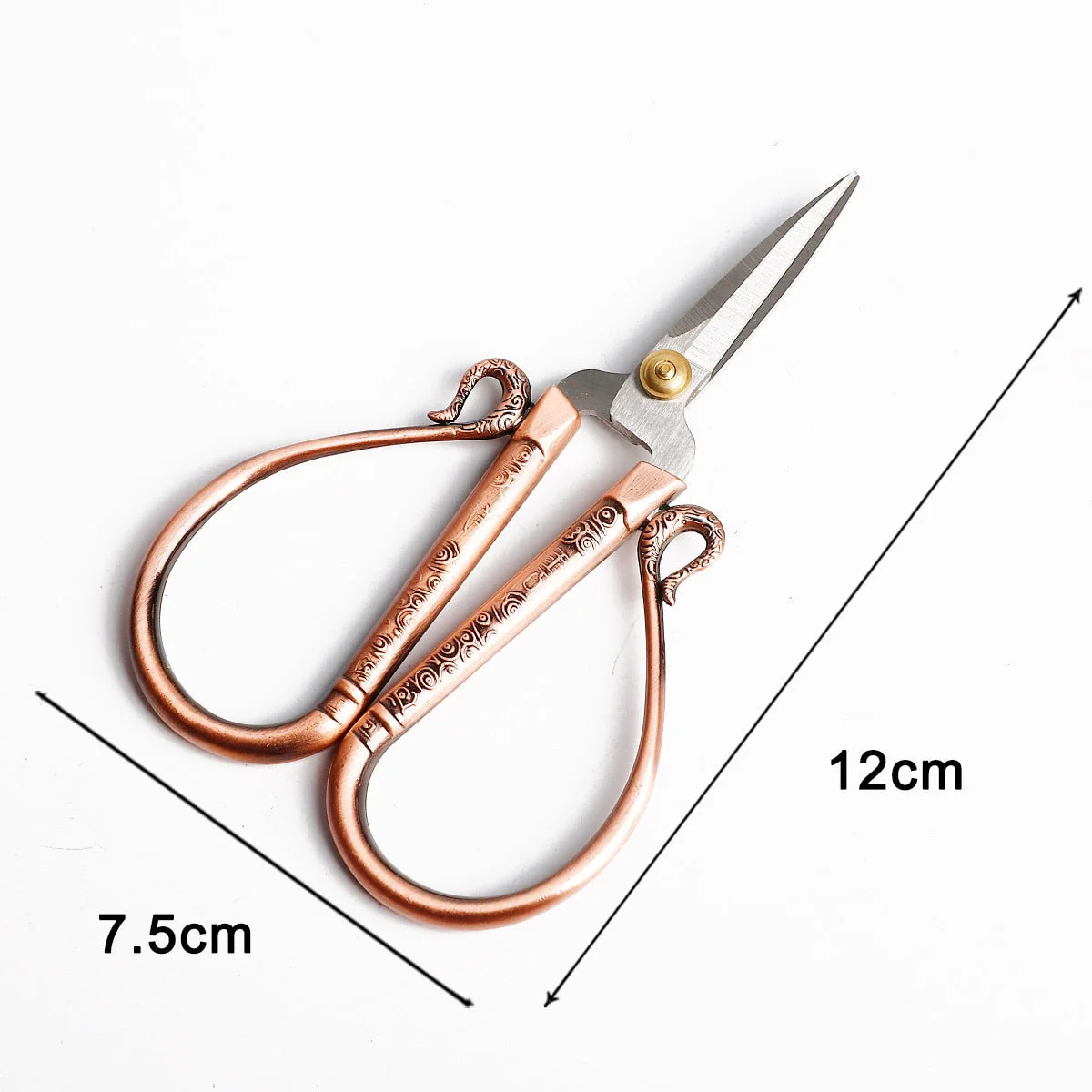 HULIANFU Vintage Stainless Steel Tailor Yarn Trim Cut cross stitch Scissor fabric Needlework Embroidery Thread knitting tool Sewing Tool - Deanwangkt