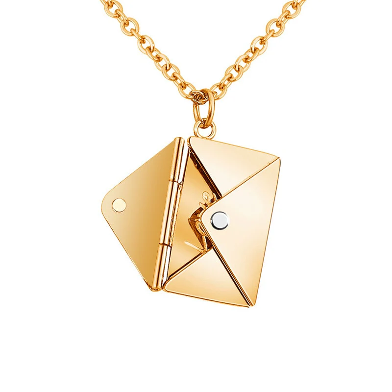 HULIANFU Spanish To envelope necklace Te Amo - Deanwangkt