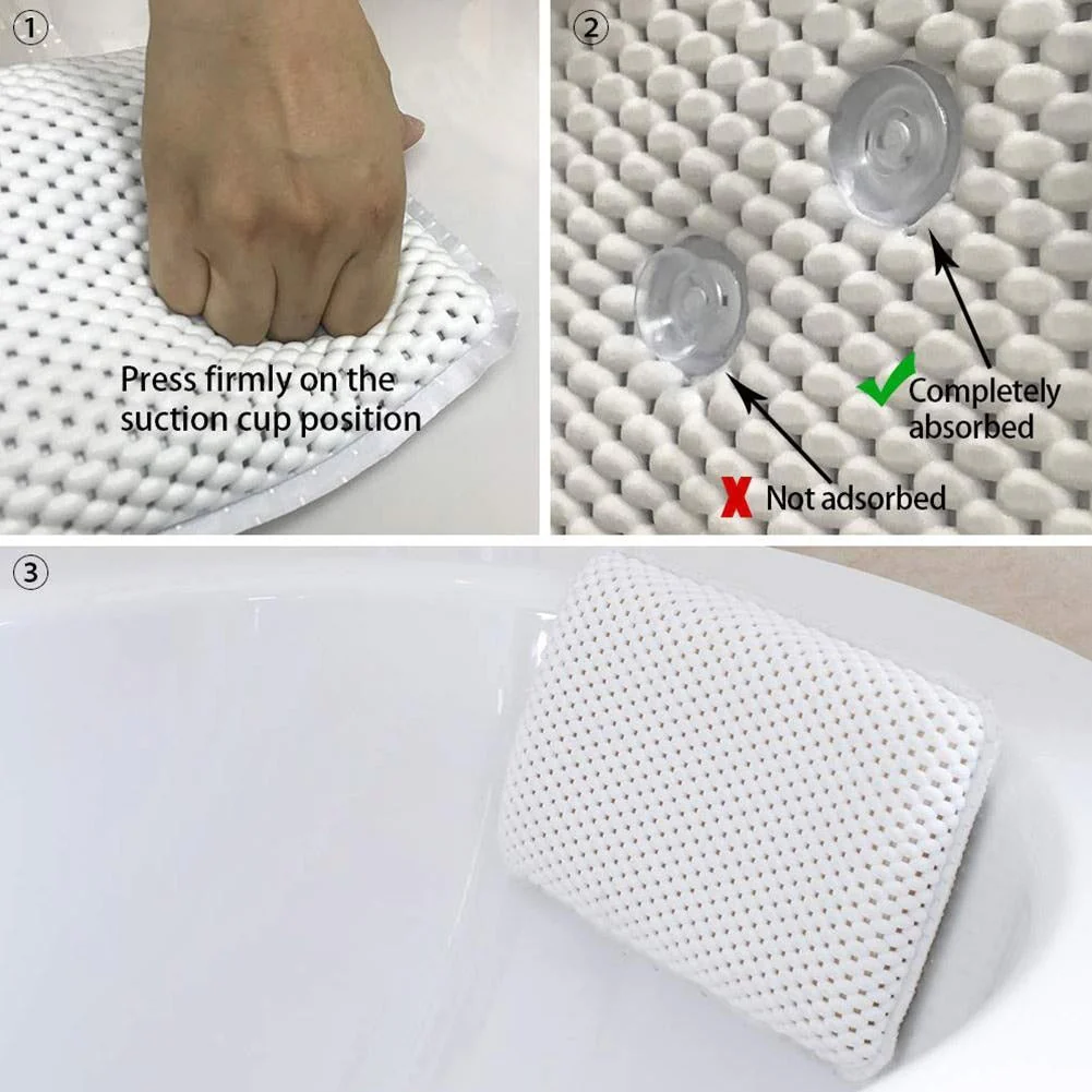 HULIANFU SPA Bath Pillow Neck and Back Support Headrest Pillow Thickened for Home Hot Tub Bathroom Cushion Accersories Bathroom Tool - Deanwangkt