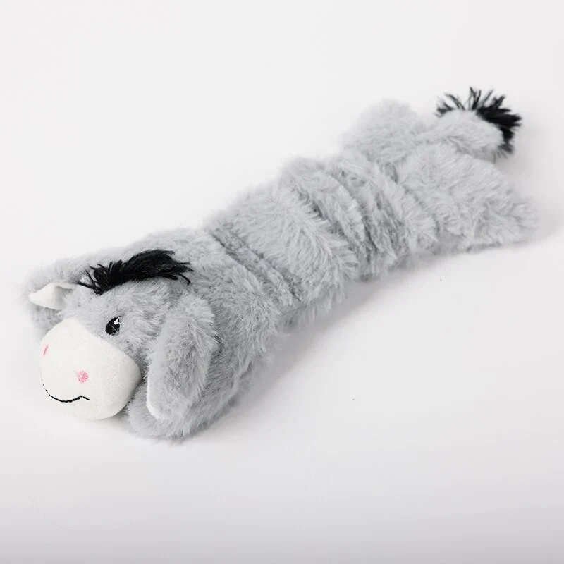 HULIANFU New Cute Plush Toys Squeak Pet Wolf Rabbit Animal Plush Toy Dog Chew Squeaky Whistling Involved Squirrel Dog Toys - Deanwangkt