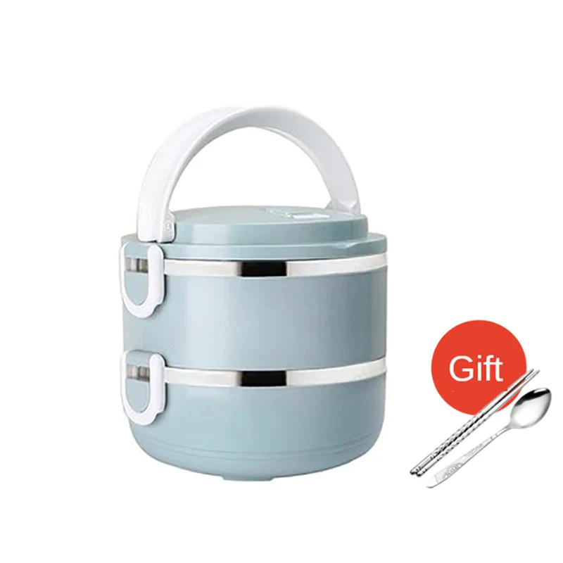 HULIANFU Microwave Stainless Steel Thermal Lunch Box Food Storage Box Travel Picnic Leakproof Lunch Box Students Work Adult Lunch Box - Deanwangkt