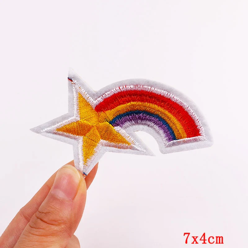 HULIANFU Mushroom Applique Embroidered Patches On Kids Clothes DIY Iron On Patches Cartoon Patches For Clothing Stickers Animal Badges - Deanwangkt