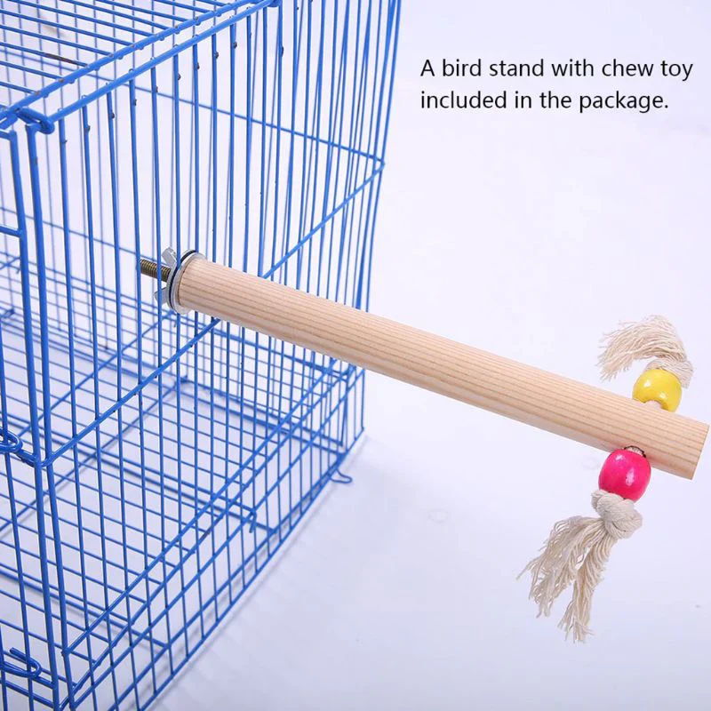 HULIANFU Parrot Climbing Ladder Swing Toy Natural Wood Bird Conure Cage Stand Rope Perch - Deanwangkt
