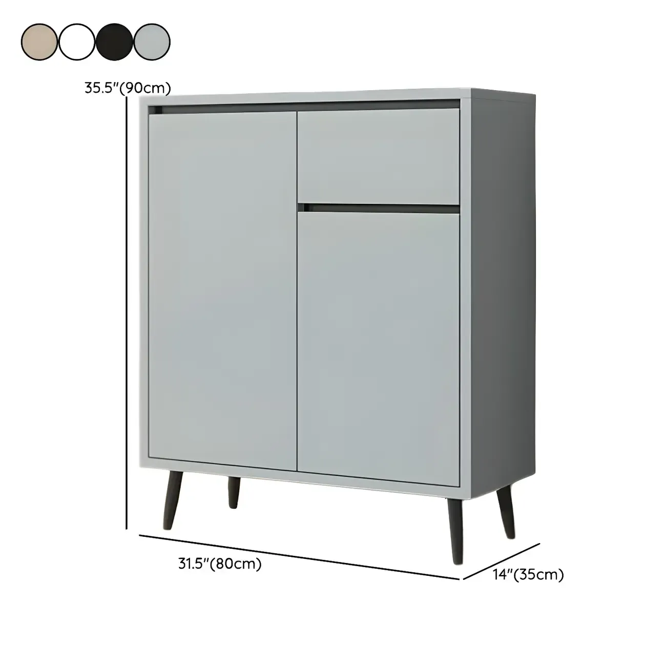 Modern Wooden Sideboard with Multi-Drawers and Cabinets