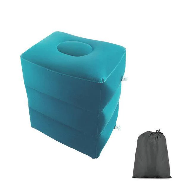 HULIANFU Useful Inflatable Portable Travel Footrest Pillow Plane Train Kids Bed Foot Rest Pad - Deanwangkt