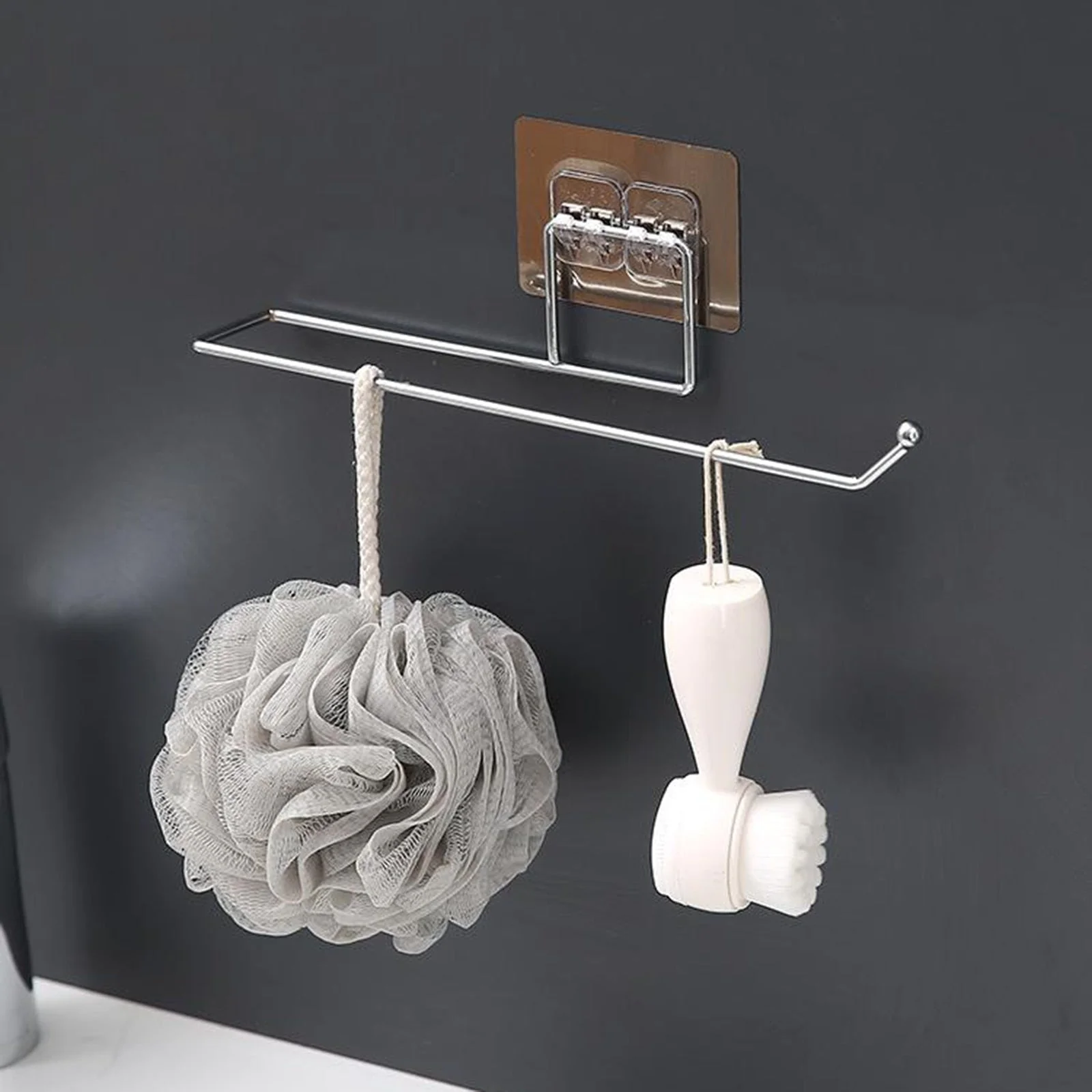 HULIANFU Toilet Paper Towel Holder Stainless Steel Self Adhesive on Smooth Surfaces - Deanwangkt
