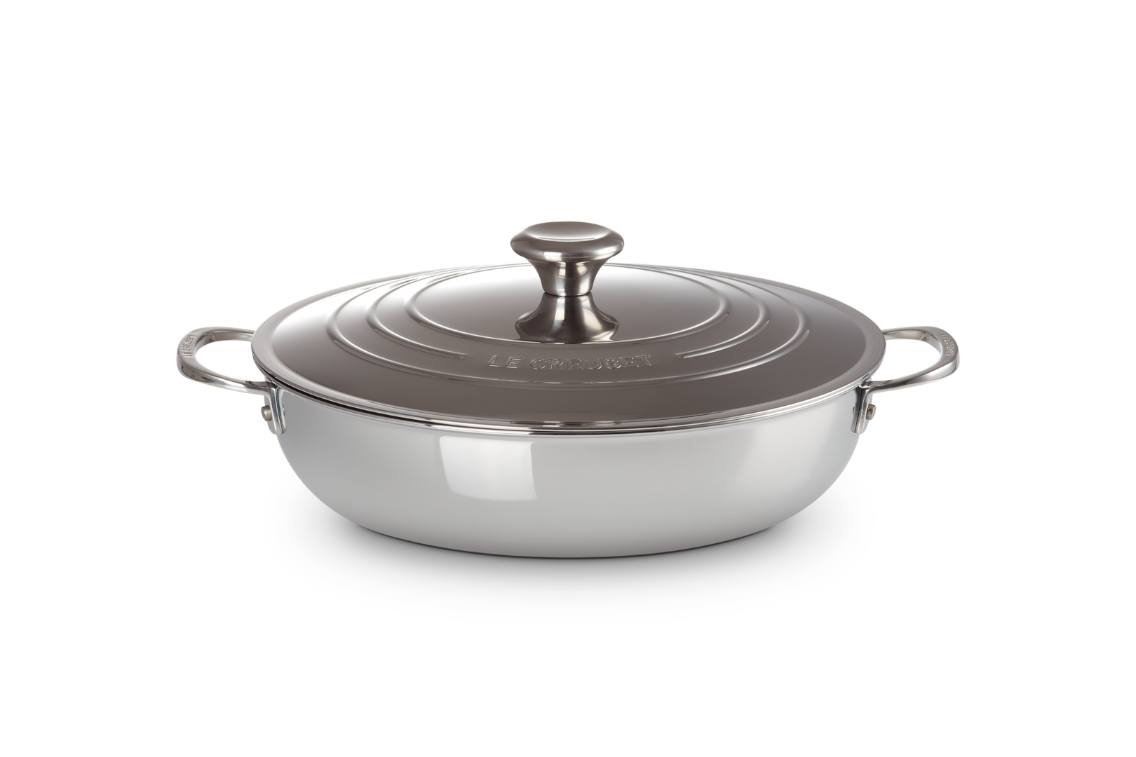 Signature Stainless Steel Shallow Casserole with Lid