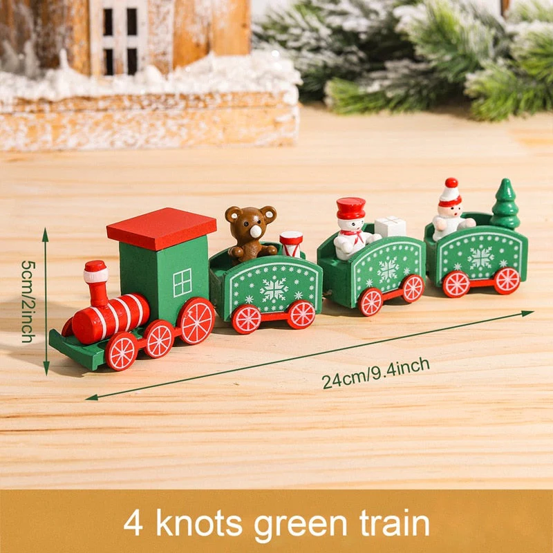 HULIANFU Merry Christmas Wooden Train Ornament Christmas Decoration For Home Santa Claus Gift Natal Navidad Noel  New Year Xmas Decor - Deanwangkt