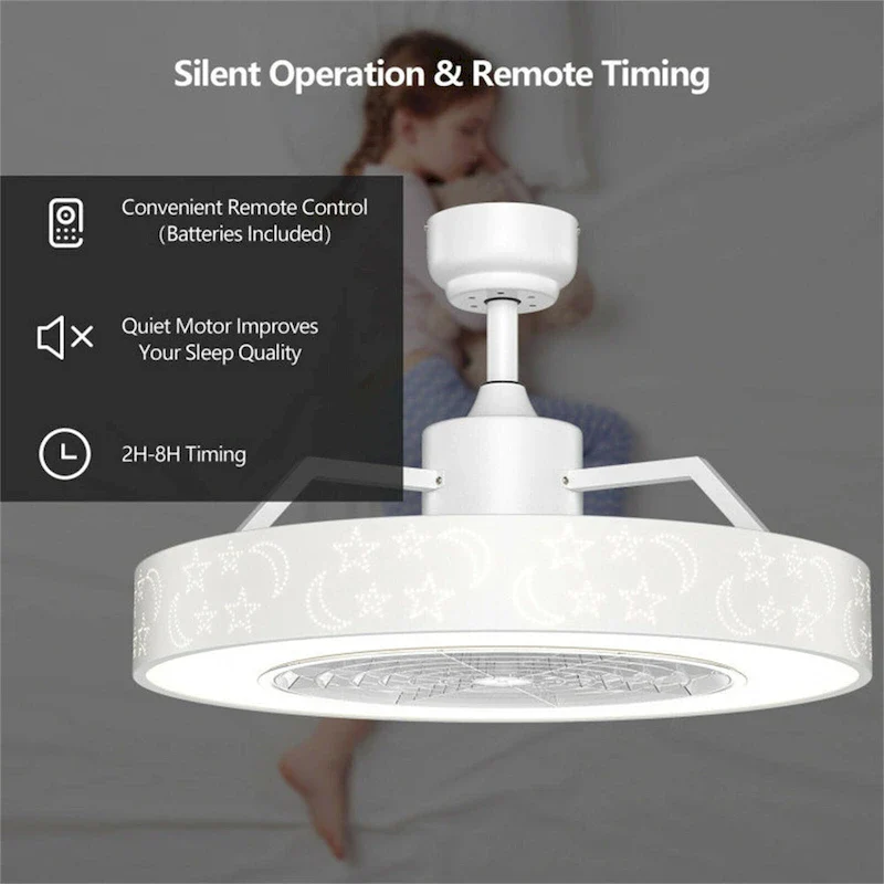 23 Inch LED Light and Remote Control Ceiling Fan