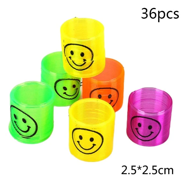 HULIANFU Rainbow Magic Spring, 10Pcs Colorful Rainbow Neon Plastic Spring Toys, Party Supplies Boys Girls Easter, Halloween Gift Toys - Deanwangkt