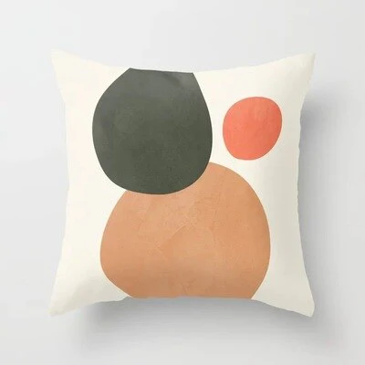 HULIANFU   ZENGA Geometric Abstract Cushion Cover Tropic Modern Art Brown Throw Pillow Cover Double Side Print Decorative Cushion For Sofa - Deanwangkt