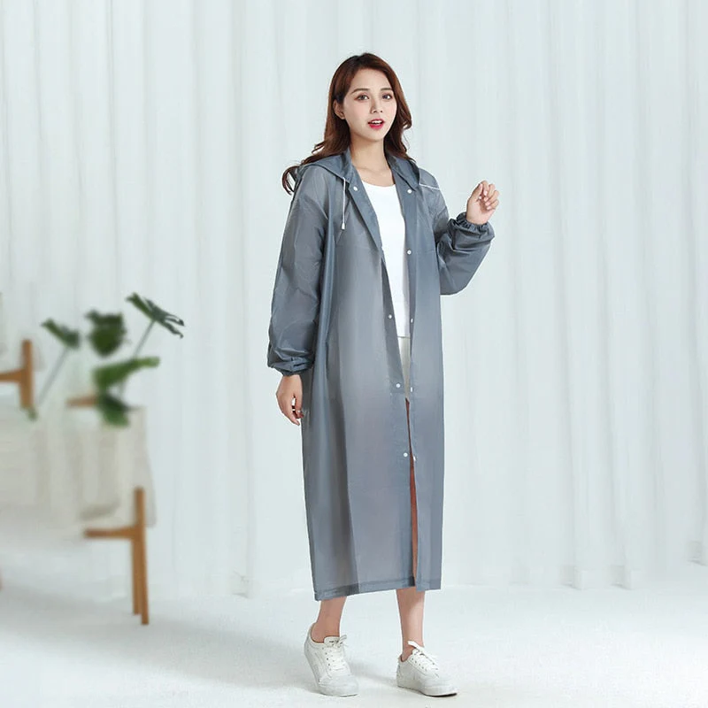HULIANFU Reusable Thicken Women Men Rain Coat Waterproof Jacket Poncho Cloak Hood Hoodie Suit Raincoat For Tourism Fishing Cycling Hiking - Deanwangkt