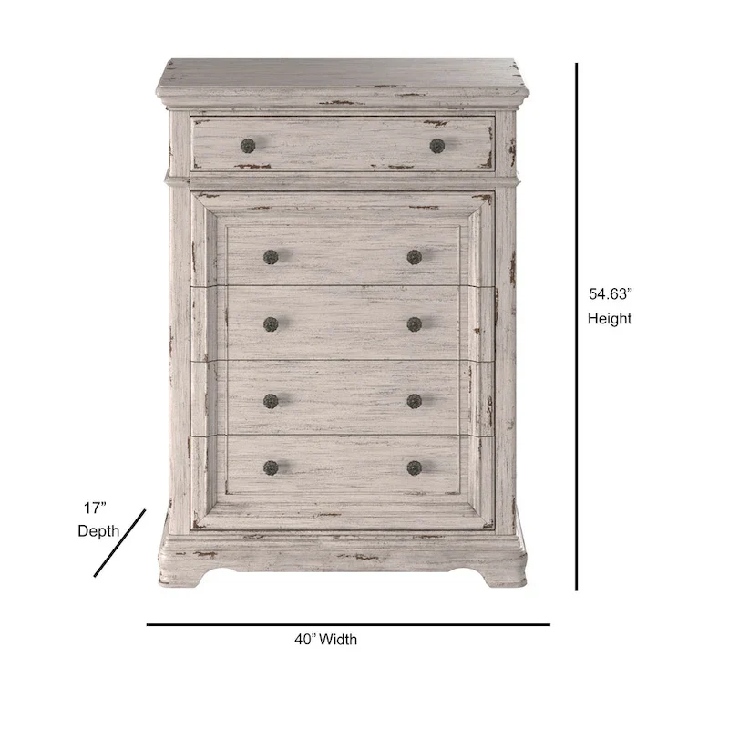 Palisade 5-Piece Antique White Bedroom Set