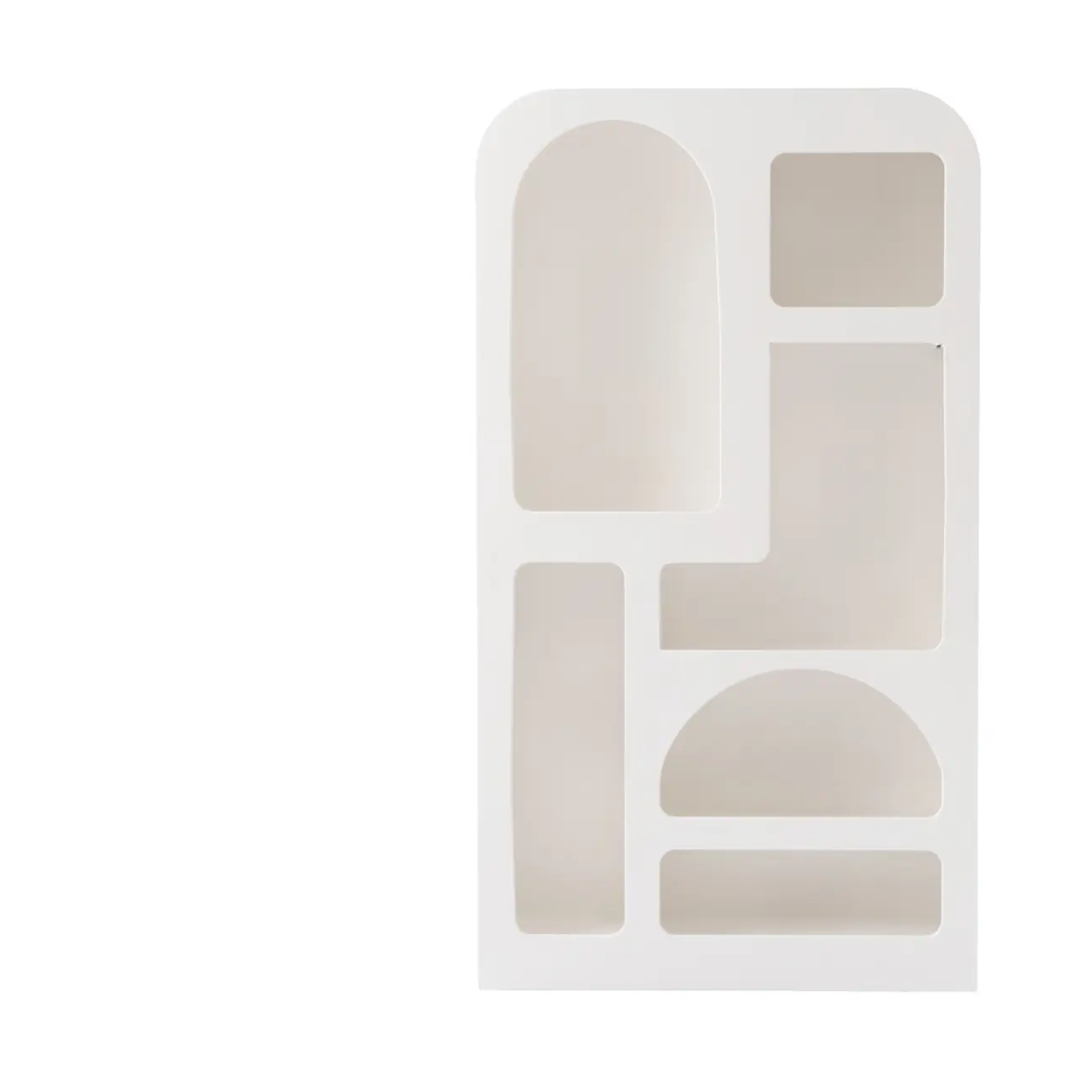 White Wooden Dining Hutch Display Cabinet with Shelves