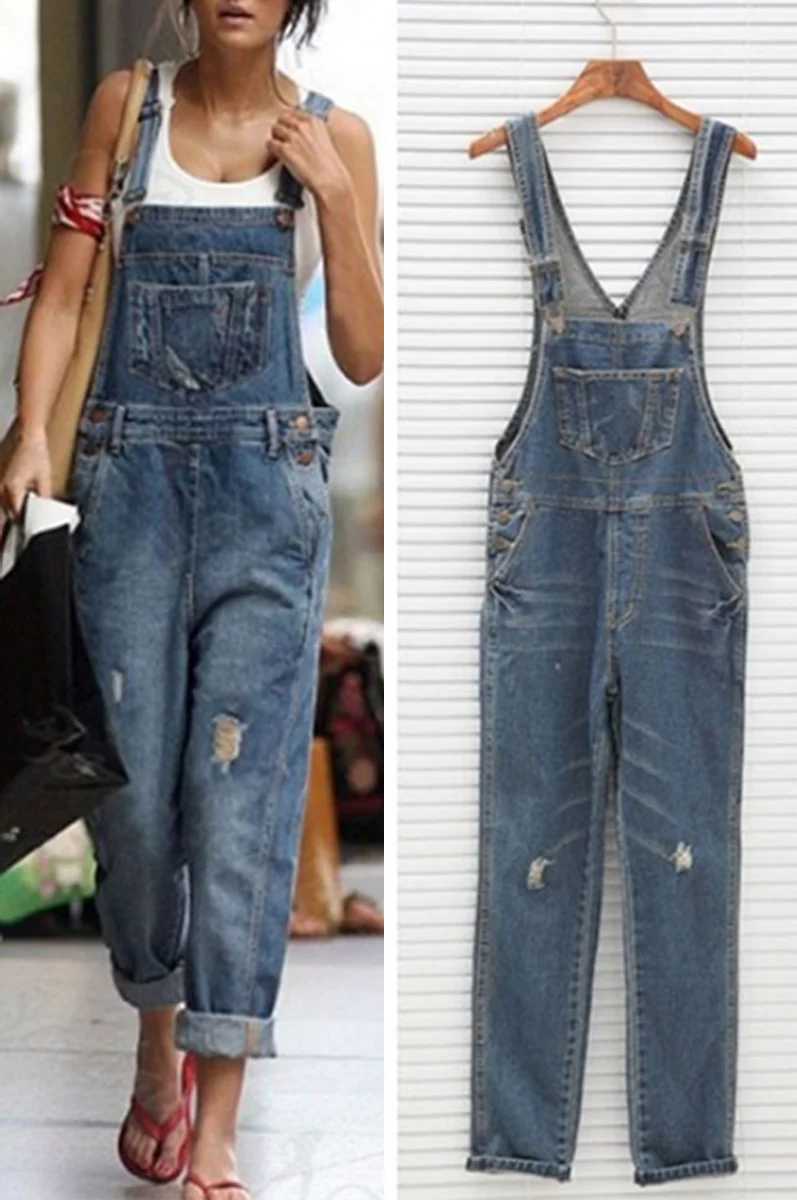 hulianfu Casual Solid Patchwork Square Collar Harlan Jumpsuits - Deanwangkt