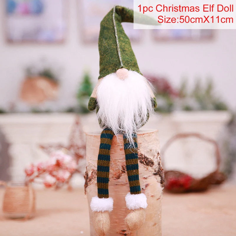 HULIANFU Santa Claus Christmas Doll Merry Christmas Decorations for Home Elk Christmas Ornaments Xmas Tree Decor  Navidad Natal Gifts - Deanwangkt
