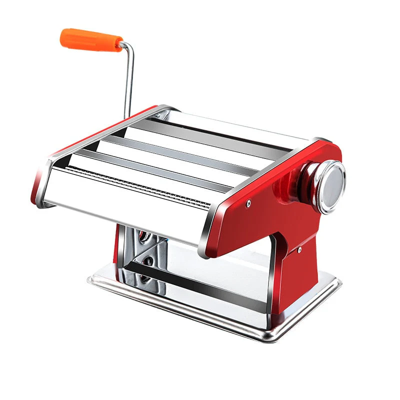HULIANFU Manual Stainless Steel Linguine Pasta Maker Noodle Spaghetti Press Machine Cutter Dough Sheeter Ravioli Dumplings Shell Tool - Deanwangkt