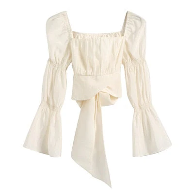 Hulianfu Backless Sexy Vintage Fairy Dress Women Sweet Elegant Princess Evening Party Dresses Female Casual Korean Long Sleeve Chic Dress - Deanwangkt