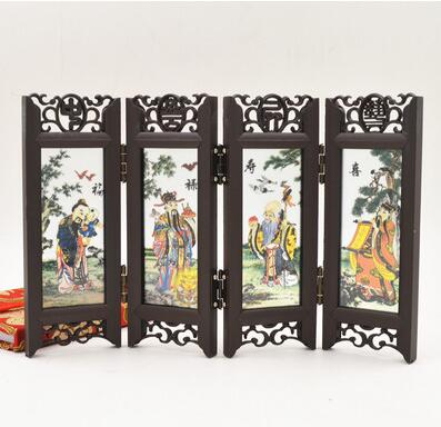 HULIANFU Multi-pattern Antique Small Screen Chinese Style Mask  Ornaments Features Crafts Tourism Souvenirs Gift  Home Decoration - Deanwangkt