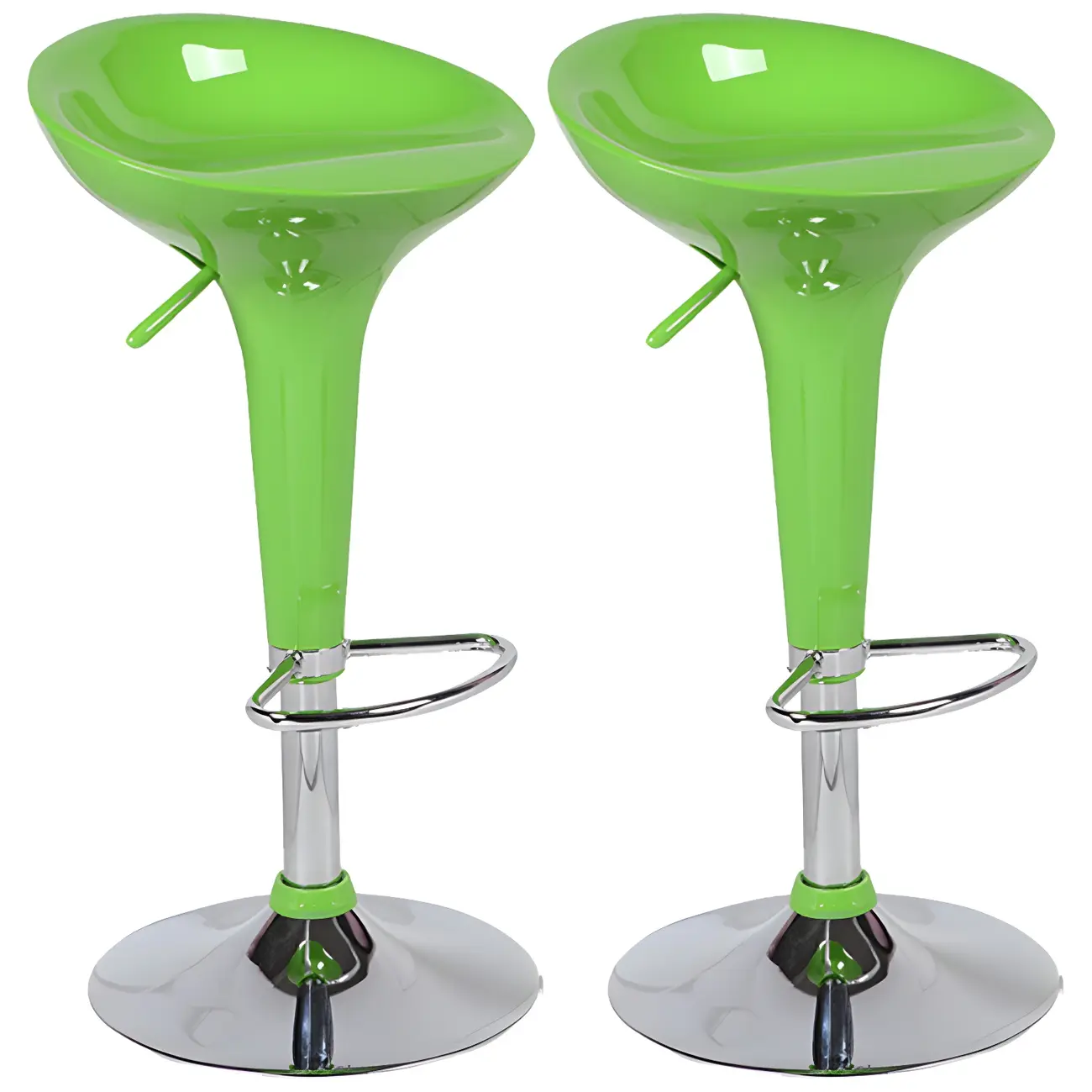 Plastic Chrome Swivel Bar Stool Height Adjustable