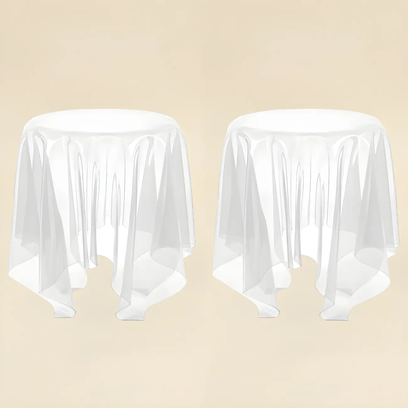 Scandinavian Clear Acrylic Round End Table