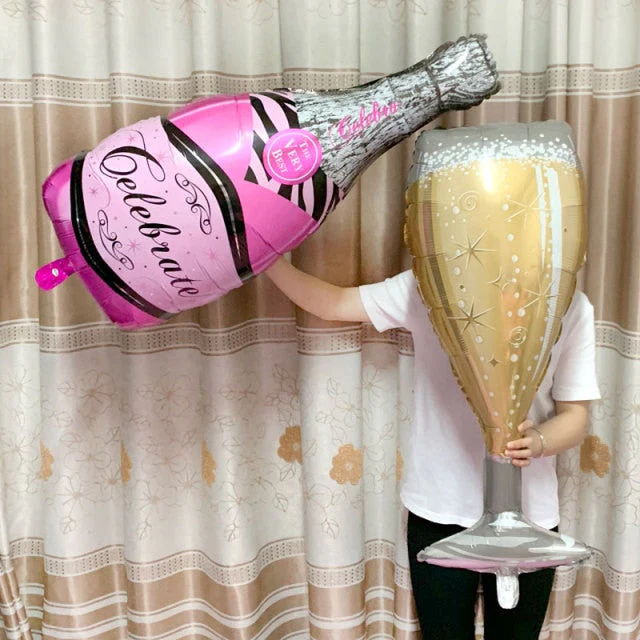 HULIANFU Large Helium Foil Balloon Whisky Beer Balloon Wedding Birthday Party Decorations Adult Kids Baby Ballons Event Party Air Globos - Deanwangkt
