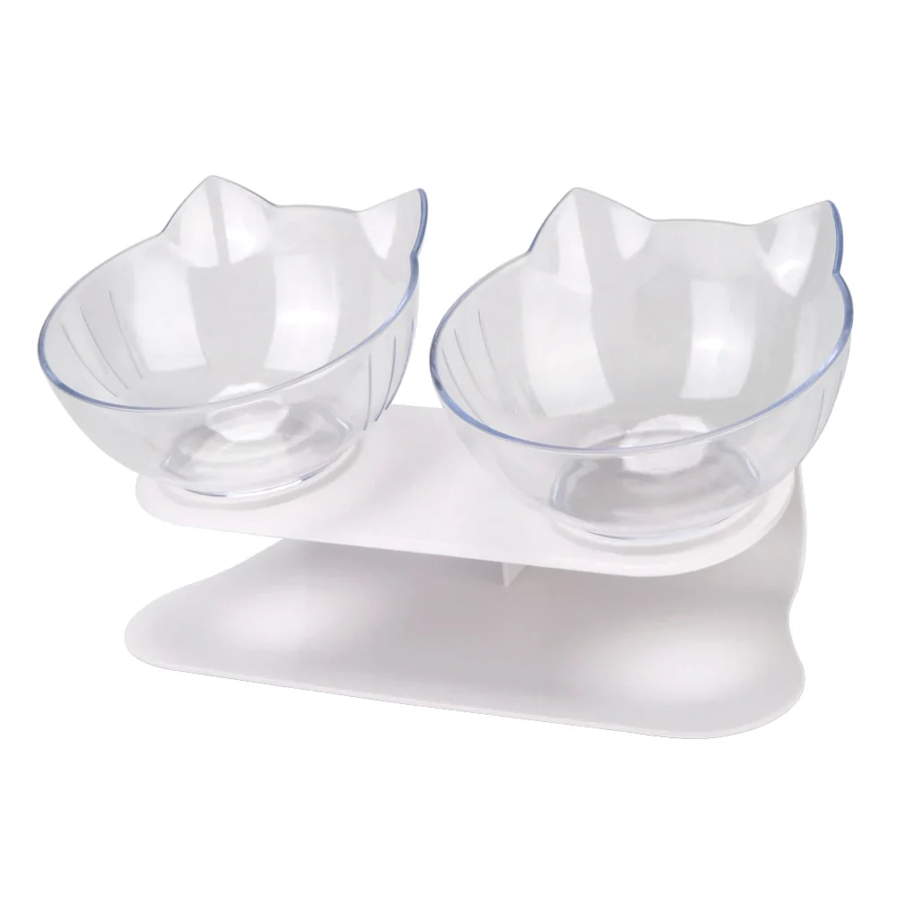 HULIANFU Non-Slip Pet Bowls For Cats Food Cat Water Bowl Double Cat Bowl Dog Bowl Pet Feeding Cat Dogs Feeder Protection Cervical - Deanwangkt