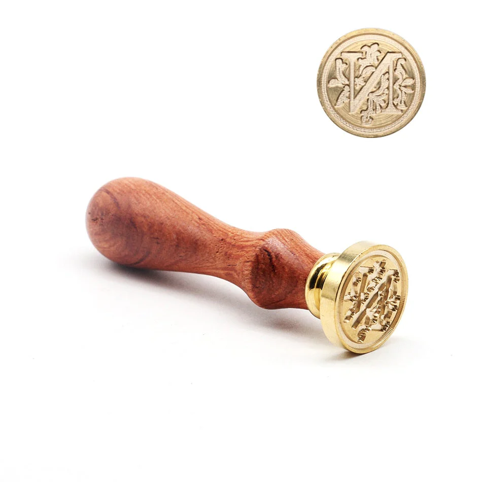 HULIANFU Retro Wood Stamp Classic 26 Letter A-z Alphabet Initial Sealing Wax Seal Stamp Ancient Seal Post Decorative Antique Stamp Gifts - Deanwangkt