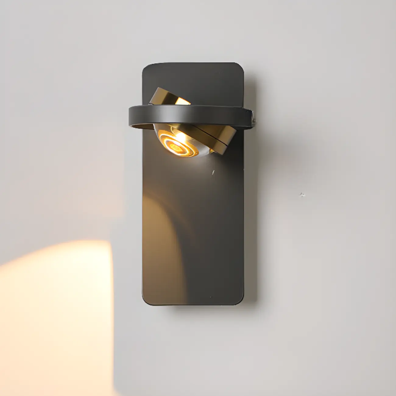 Sleek Adjustable Metal LED Wall Sconce with Acrylic Shade