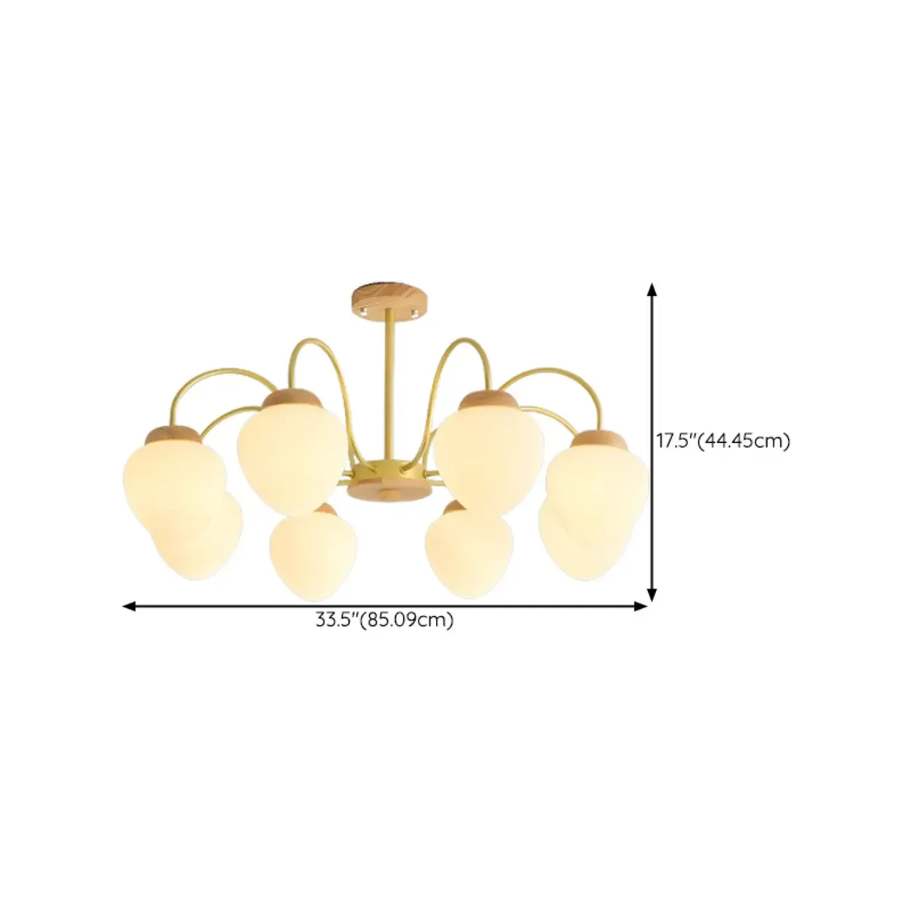 3/5/8-Light Modern Globe Ceiling Chandelier with Glass Shades