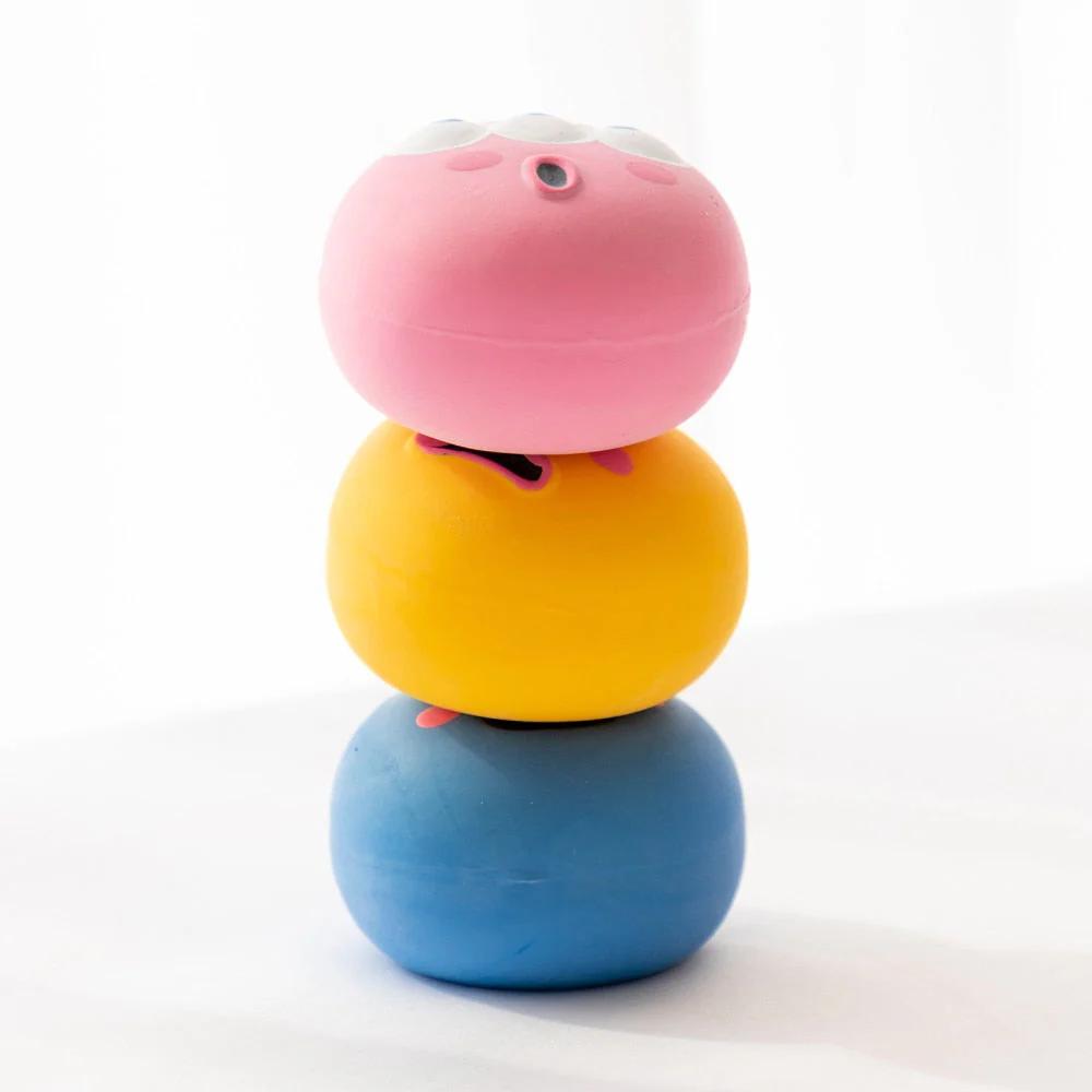HULIANFU Pet Dog Toy Interactive Rubber Balls Pets Dog Cat Puppy ElasticityTeeth Ball Puppy Chew Toys Tooth Cleaning Balls Toys for Dogs - Deanwangkt