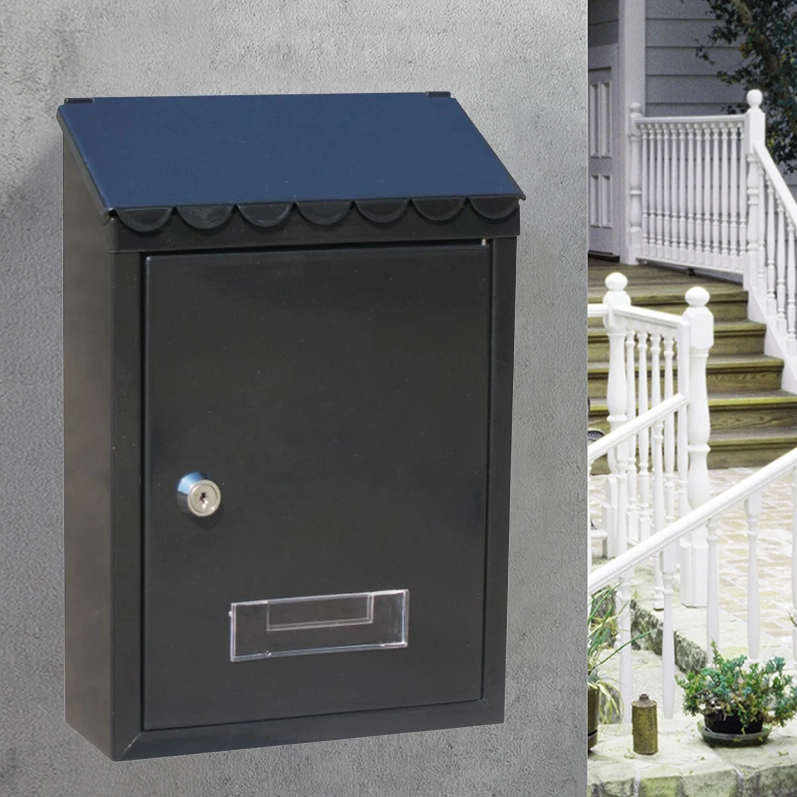 HULIANFU Rust-proof Mailbox Wall Mount Post Lockable Mail Box Office Drop Box Case - Deanwangkt