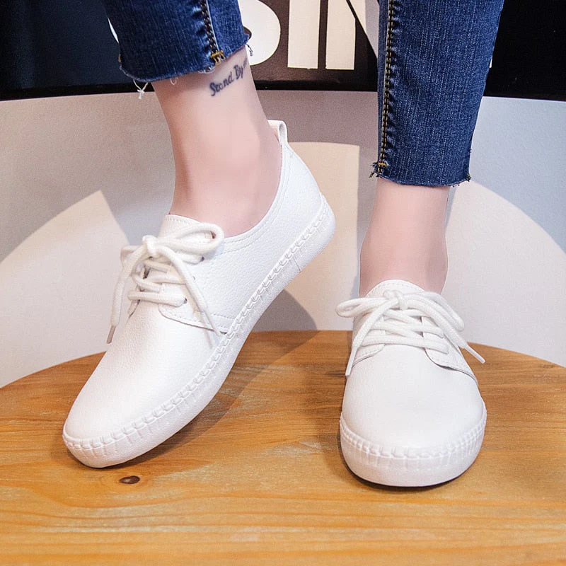 Women Shoes Summer New White Sneakers For Women Comfortable Soft Solid Color Simple Women Casual White Shoes Sneakers - Deanwangkt