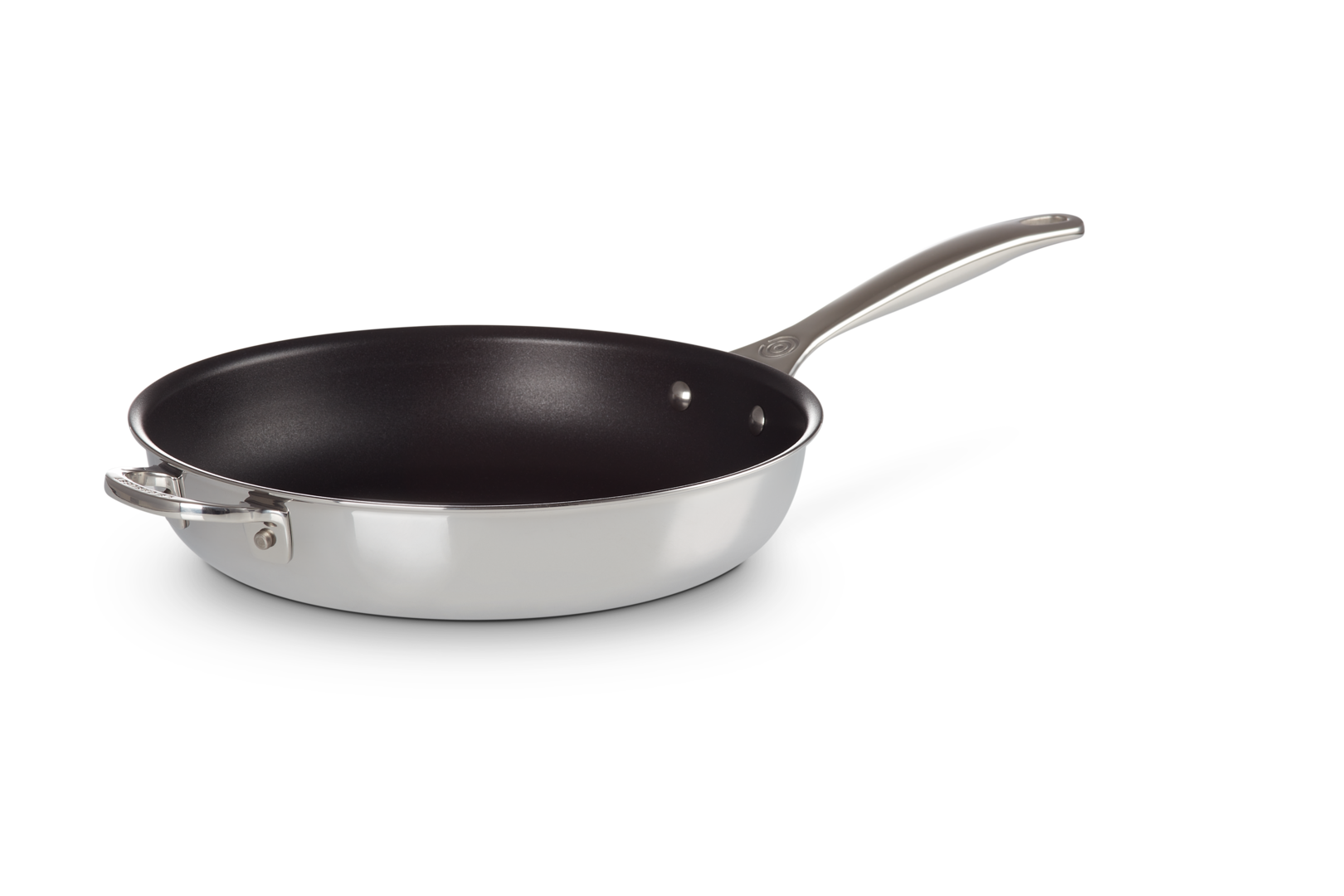 Signature Stainless Steel Non-stick Deep Frying Pan with Helper Handle