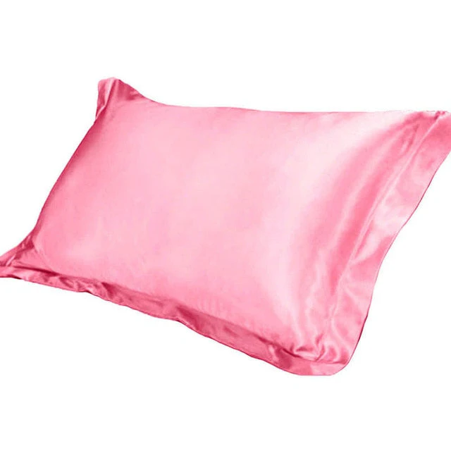 HULIANFU Pure Emulation Silk Satin Pillowcase Comfortable Pillow Cover Pillowcase For Bed Throw Single Pillow Covers - Deanwangkt