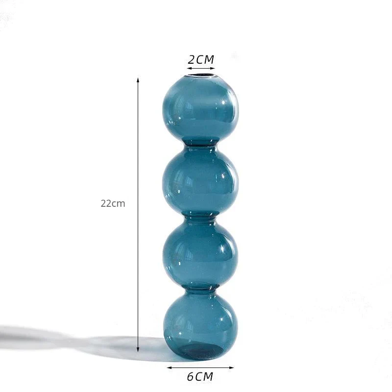 HULIANFU Nordic Creative Glass Bubble Vase Flower Arrangement Spherical Art Flower Ornaments Vases Decoration Home Birthday Gift - Deanwangkt