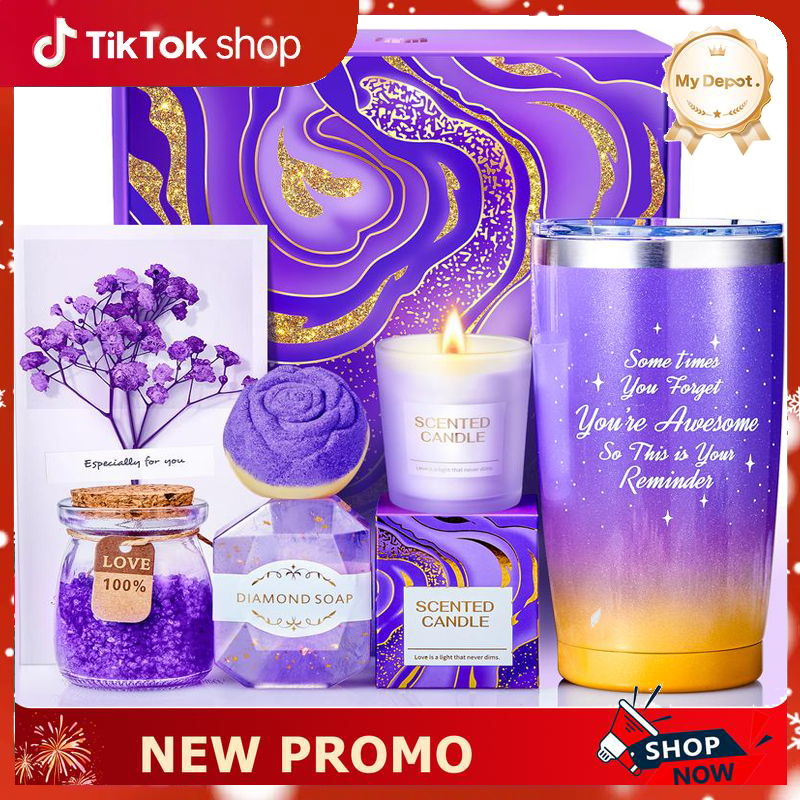 Birthday Gifts for Women — Valentines Day Gifts for Mom, Wife, Girlfriend, Sister, Bestie | Self Care Spa Gift Basket for Her, Best Friends, Teachers, Employee Appreciation & Anniversary