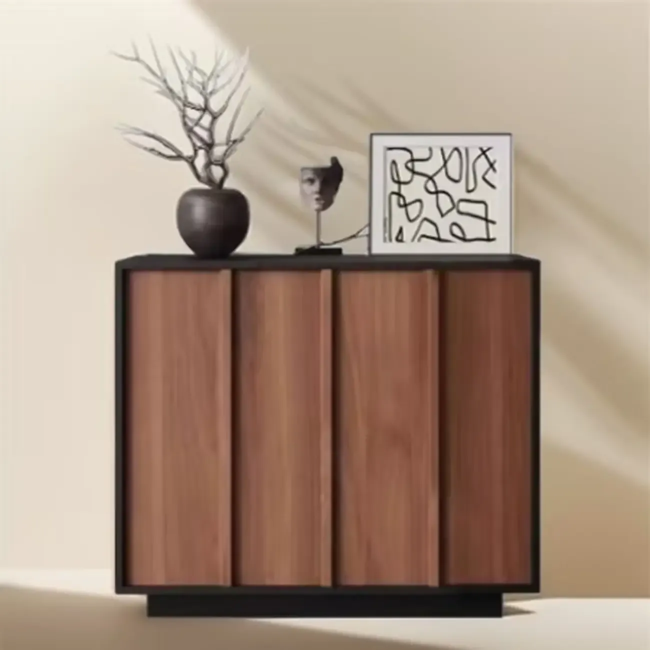 Modern Wood Buffet with Alterable Shelves