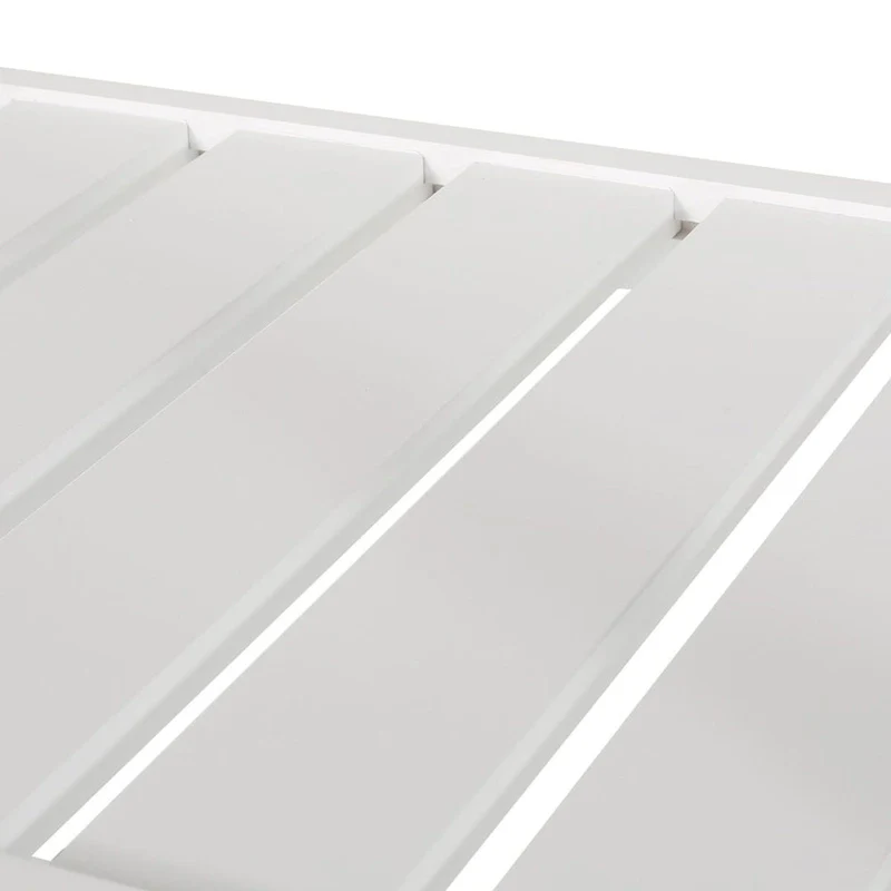 Modern White Wood Kitchen Cart with Wheels Drawers and Shelves by