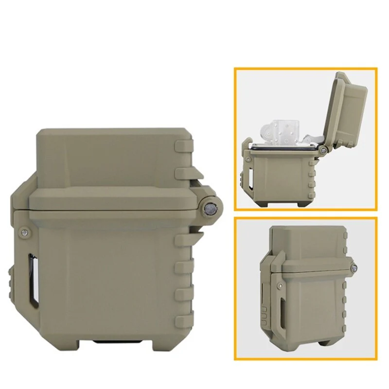 HULIANFU Tactical Kitchen Lighters Shell Storage Case Container Organizer Holder For Zippo Inner Tank Outdoor Camping Survival Tool Nylon - Deanwangkt