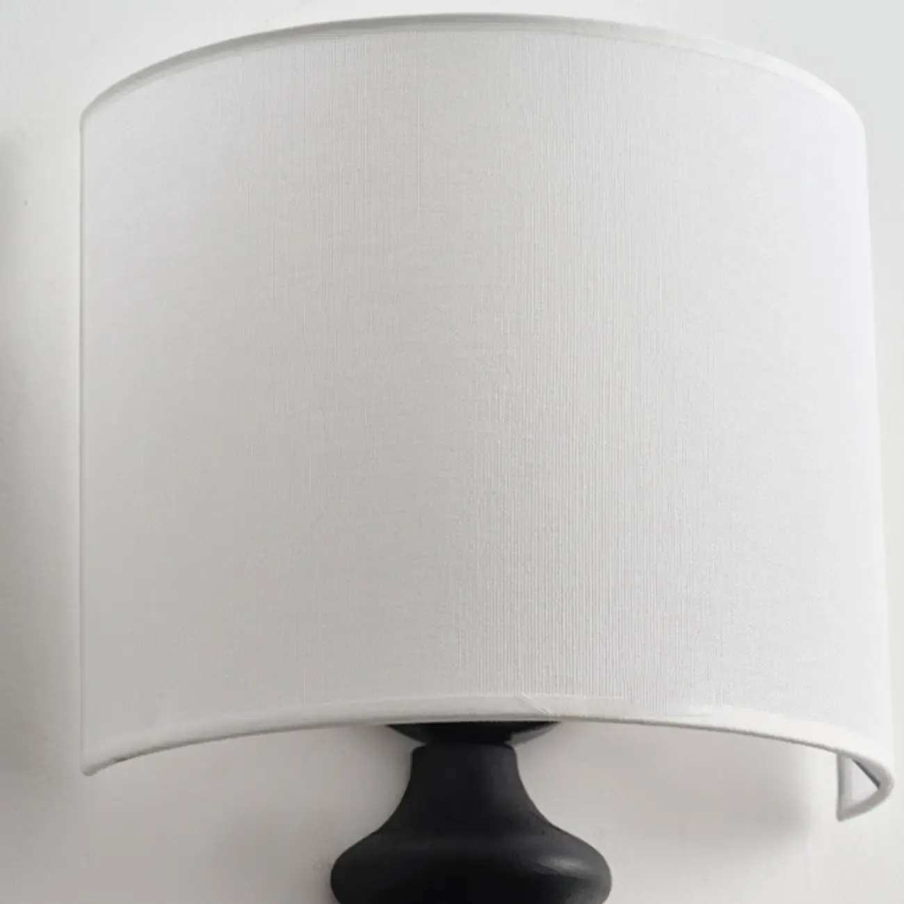 21H Modern Geometric Wooden Wall Sconce with Fabric Shade