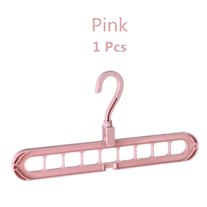 HULIANFU Magic 9-hole Support Circle Clothes Hanger Clothes Drying Rack Multifunction Plastic clothes rack Home Storage Hangers - Deanwangkt