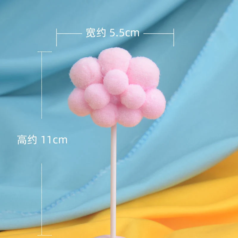 HULIANFU Soft Clay Number Balloon Cake Birthday Topper 1st Birthday Party Decorations Kids Baby Shower Girl  Happy Birthday Cake Topper - Deanwangkt