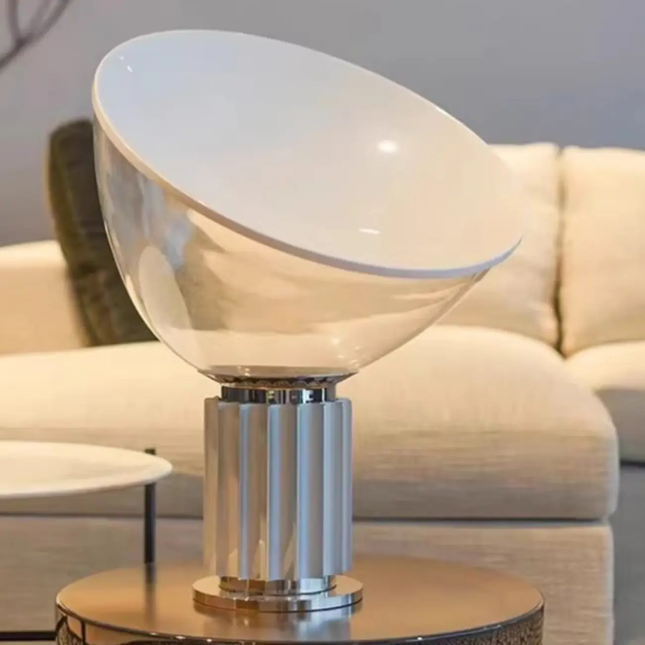 Modern Glass Dome Table Lamp with LED Options